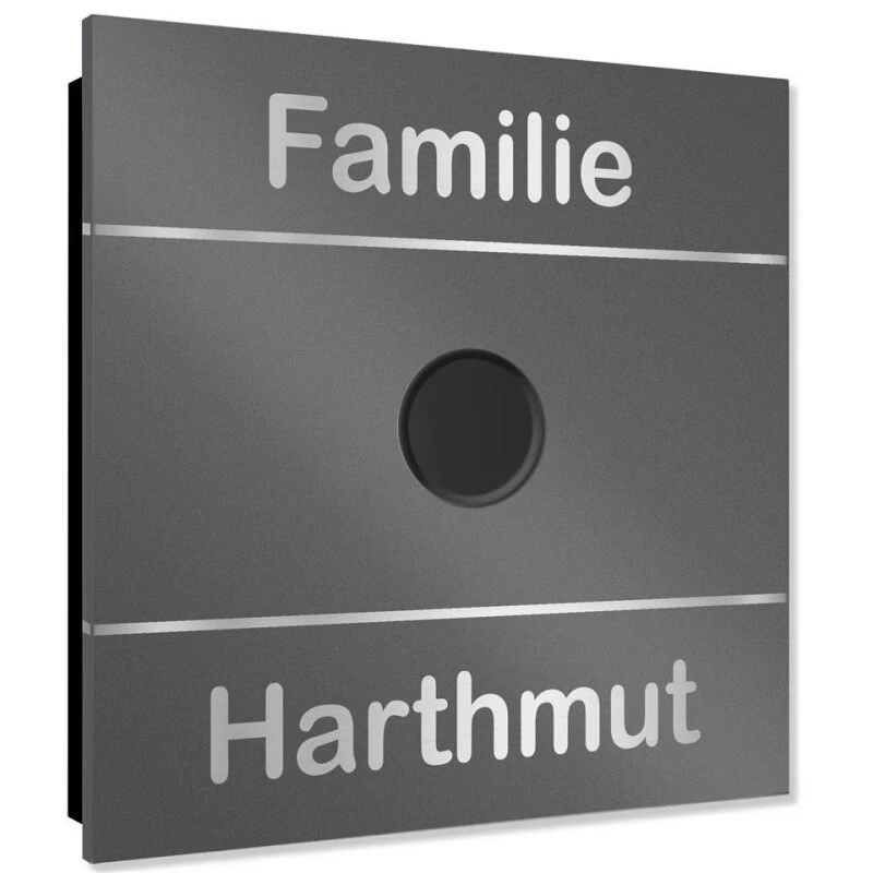 Ultraflache Aufputz Funkklingel Edelstahl RAL7016 Anthrazit Grau 120x120mm RW 400m 52 Melodien Stripe 6 Ultraflache Aufputz Funkklingel Edelstahl RAL7016 Anthrazit Grau 120x120mm RW 400m 52 Melodien Stripe – Bild 4