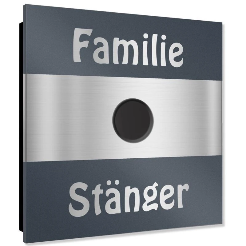 Ultraflache Aufputz Funkklingel Edelstahl RAL7016 Anthrazit Grau 120x120mm RW 400m 52 Melodien Tobi 3 Ultraflache Aufputz Funkklingel Edelstahl RAL7016 Anthrazit Grau 120x120mm RW 400m 52 Melodien Tobi