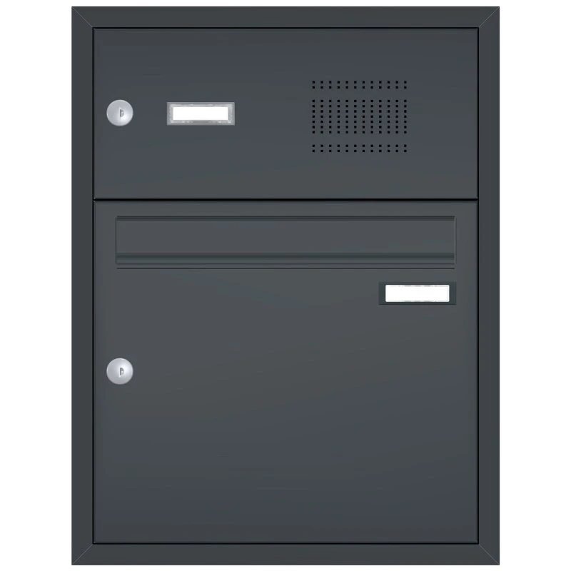 Unterputz-Briefkasten Inklusive Klingel Anthrazit Grau RAL 7016 4 Unterputz-Briefkasten Inklusive Klingel Anthrazit Grau RAL 7016 – Bild 2