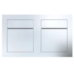 Unterputz Einbaubriefkasten Aus Edelstahl 2 Parteien -Hochwertiger Türklingelladen unterputz einbaubriefkasten aus edelstahl 2 parteien2