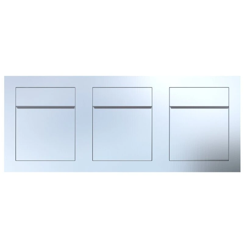 Unterputz Einbaubriefkasten Edelstahl 3 Parteien 4 Unterputz Einbaubriefkasten Edelstahl 3 Parteien – Bild 2