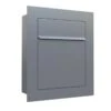 Unterputz Einbaubriefkasten Grau Metallic -Hochwertiger Türklingelladen unterputz einbaubriefkasten grau metallic
