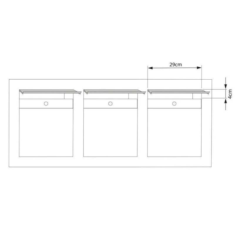 Unterputz Einbaubriefkasten RAL 8001 Rostoptik 3 Parteien 6 Unterputz Einbaubriefkasten RAL 8001 Rostoptik 3 Parteien – Bild 4