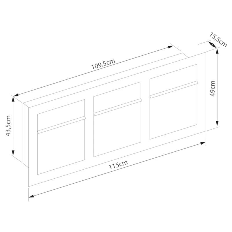 Unterputz Einbaubriefkasten RAL 8001 Rostoptik 3 Parteien 7 Unterputz Einbaubriefkasten RAL 8001 Rostoptik 3 Parteien – Bild 5
