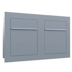 Unterputz Einbaubriefkasten RAL 9007 Grau Metallic 2 Parteien