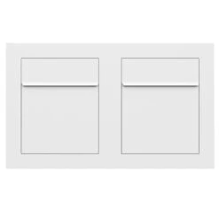 Unterputz Einbaubriefkasten RAL 9016 Verkehrsweiß 2 Parteien -Hochwertiger Türklingelladen unterputz einbaubriefkasten ral 9016 verkehrsweiss 2 parteien2