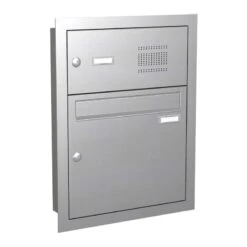 Unterputz Einbaubriefkastenanlage Mit Klingeltastern Und Sprechsieb Edelstahl 1-15 Fach Wählbar