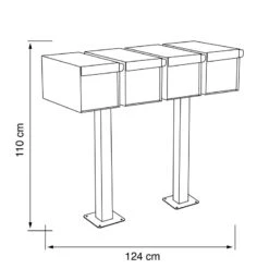 Vierfach Briefkasten Standbriefkasten Square Verschiedene Farben Wählbar 11 Vierfach Briefkasten Standbriefkasten Square Verschiedene Farben Wählbar -Hochwertiger Türklingelladen vierfach briefkasten standbriefkasten square verschiedene farben waehlbar5