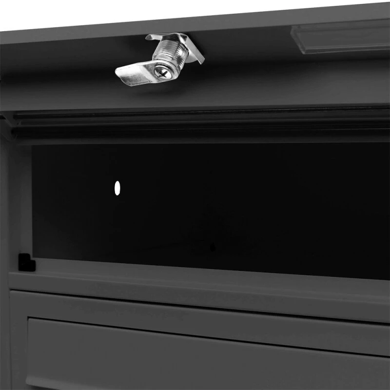 Wand Briefkastenanlage 3FACH SCHWARZ RAL 9005 Pulverbeschichtet 4 Wand Briefkastenanlage 3FACH SCHWARZ RAL 9005 Pulverbeschichtet – Bild 2