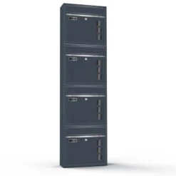 Wandbriefkästen Mit Sichtfenster Beliebig Erweiterbar Bis 50 Kästen In RAL 7016 Feinstruktur Mit Edelstahlblende -Hochwertiger Türklingelladen wandbriefkaesten mit sichtfenster beliebig erweiterbar bis 50 kaesten in ral 7016 feinstruktur mit edelstahlblende8