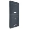 Wandbriefkästen Ohne Sichtfenster Beliebig Erweiterbar Bis 50 Kästen In RAL 7016 Feinstruktur -Hochwertiger Türklingelladen wandbriefkaesten ohne sichtfenster beliebig erweiterbar bis 50 kaesten in ral 7016 feinstruktur