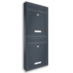 Wandbriefkästen Ohne Sichtfenster Beliebig Erweiterbar Bis 50 Kästen In RAL 7016 Feinstruktur