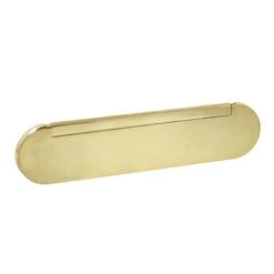 Zugluftstopper Oval Mit Aussendrehende Klappe Messing Lackiert