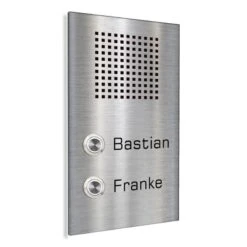 Zweifamilien Edelstahl Türklingel 150x250mm Mit Sprechsieb