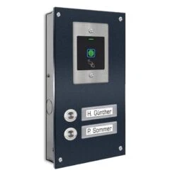 Zweifamilien Türklingel 145x260mm Mit FINGERPRINT Beschriftungsfeld