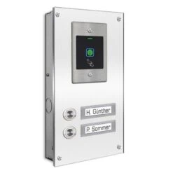 Zweifamilien Türklingel 145x260mm Mit FINGERPRINT Beschriftungsfeld -Hochwertiger Türklingelladen zweifamilien tuerklingel 145x260mm mit fingerprint beschriftungsfeld4